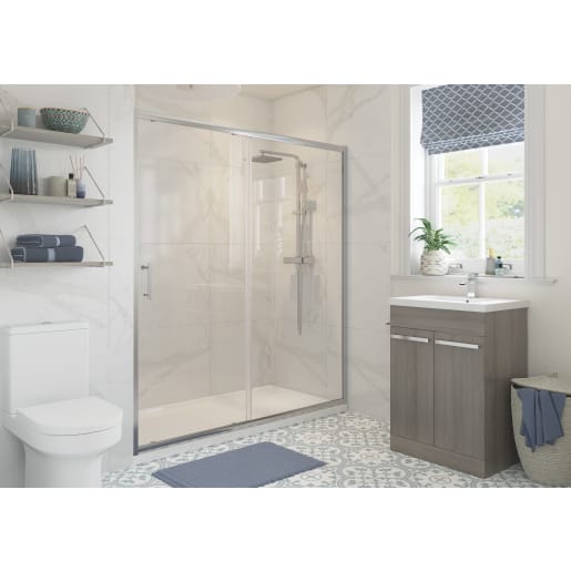 Sigrid 1200mm Sliding Door Chrome