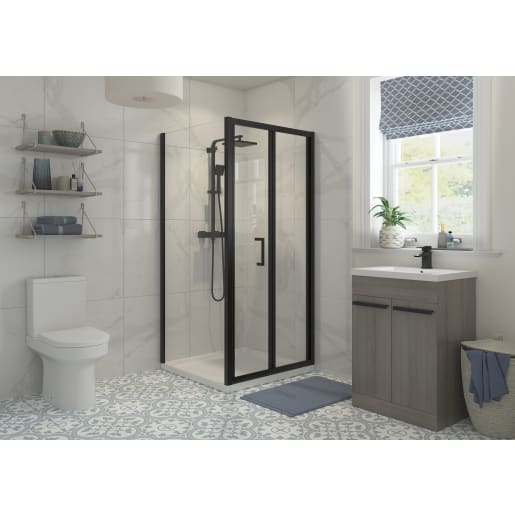 Sigrid 1200mm Sliding Door Matt Black