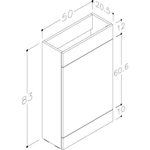 Glimmer 1000mm Floor Standing L-Shape Pack & Basin Right Hand White Gloss