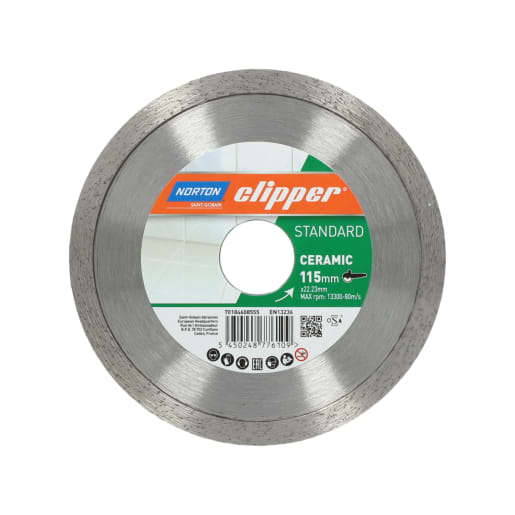 Norton Clipper Standard Ceramic Diamond Blade 115 x 22.23mm