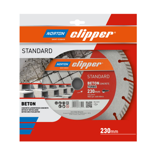 Norton Clipper Red Standard Beton Turbo Hard Material 230 x 22.23mm