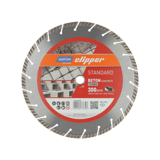 Norton Clipper Red Standard Beton Turbo Hard Material 300 x 20mm
