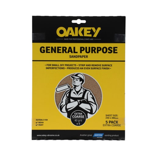 Oakey General Purpose Glasspaper Coarse 230 x 280mm