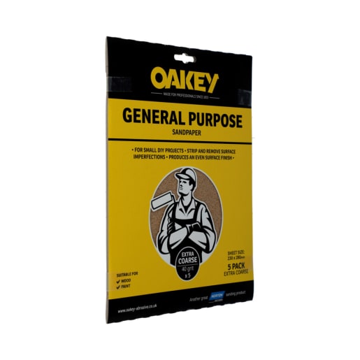 Oakey General Purpose Glasspaper Coarse 230 x 280mm