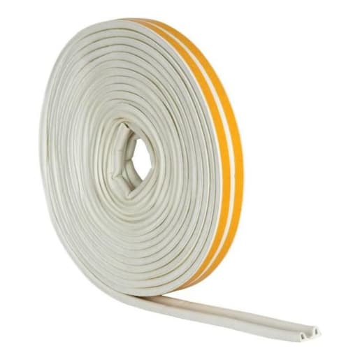 Stormguard EPDM 'P' Profile Draught Excluder Strip White 10m