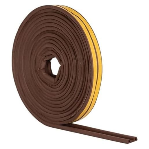 Stormguard EPDM 'P' Profile Draught Excluder Strip Brown 100m