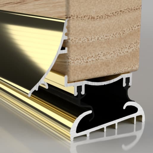 Stormguard Rio Trimline Threshold Gold Effect Finish Aluminium 1219mm