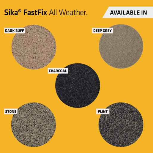 Sika FastFix All Weather Paving Jointing Compound 15kg Charcoal