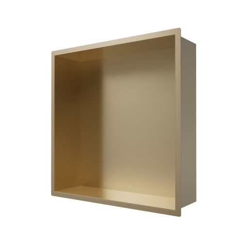 Showerwall Niche Brushed Brass 305 x 305 x 120mm