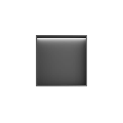 Showerwall Niche With Led Light Strip Matt Black 305 x 305 x 120mm
