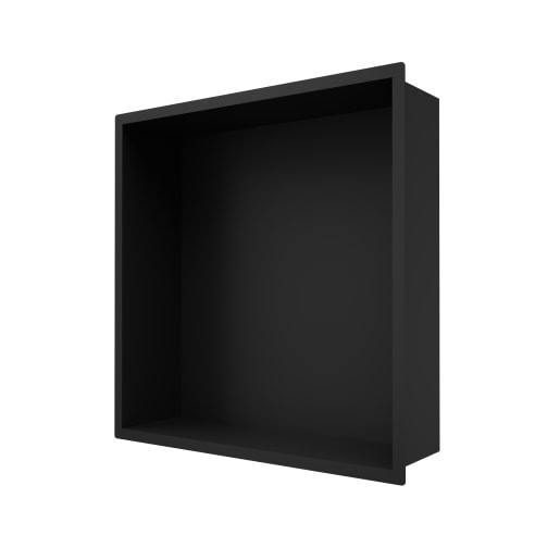 Showerwall Niche Matt Black 305 x 305 x 120mm