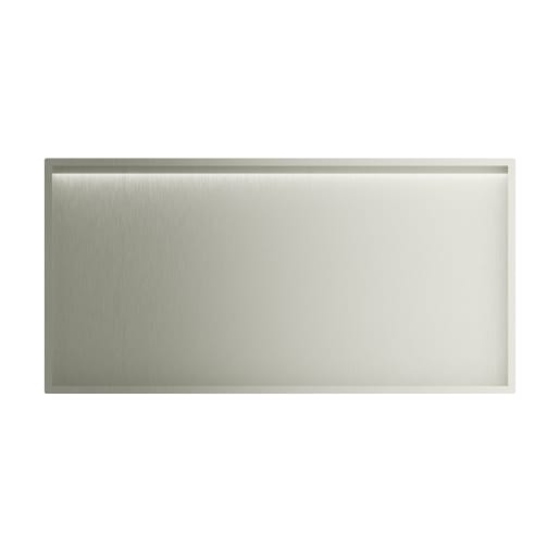 Showerwall Niche With Led Light Strip Brushed Stainless 610 x 305 x 120mm