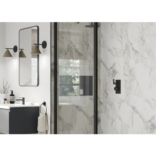 Showerwall Niche Matt Black 610 x 305 x 120mm