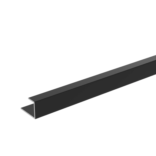 Showerwall ET7 Alu Etrusion End Black Matt 11mm x 2450mm