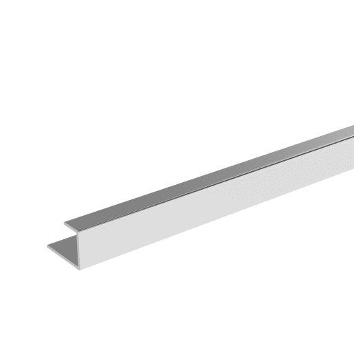 Showerwall ET1 Alu Extrusion End Bright Silver 11mm x 2450mm