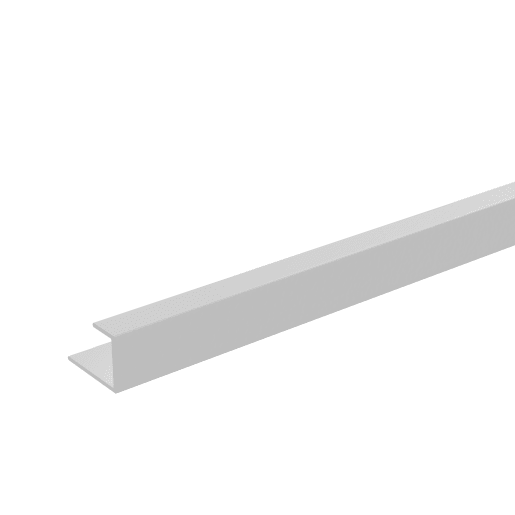Showerwall ET3 Alu Extrusion End White 11 x 2450mm