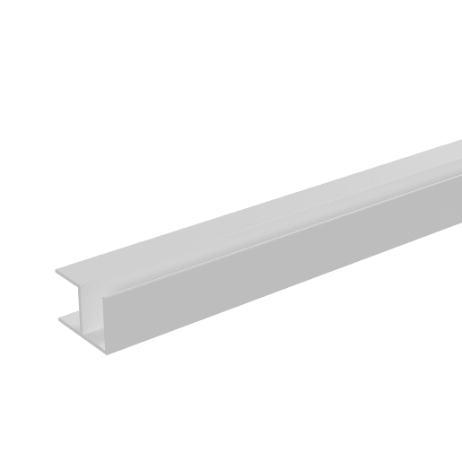 Showerwall EC3 Alu Extrusion External White 11mm x 2450mm