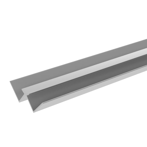 Showerwall IC2 Alu Extrusion Internal Satin Silver 11mm x 2450mm
