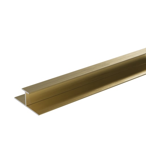 Showerwall JT6 Alu Extrusion Join Brushed Gold 11mm x 2450mm