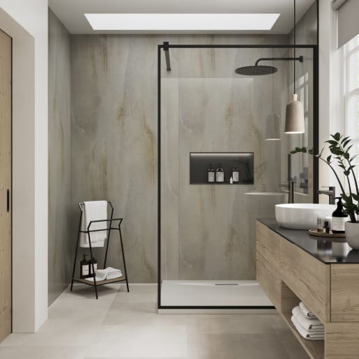 Showerwall SW102 Proclick Silverdale Limestone 2440 x 900 WPC