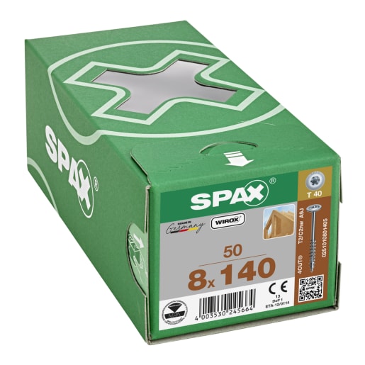 SPAX HI.FORCE Washer Head Screws 140 x 8mm WIROX 50 Pieces