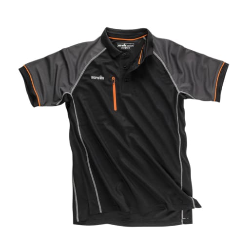 Scruffs Trade Act Polo Shirt XL Black