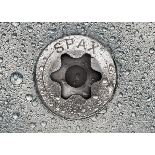 SPAX Stainless-Steel Universal Woodscrews T20 T-Star Plus Bit Recess 5.0 x 80mm Box of 100