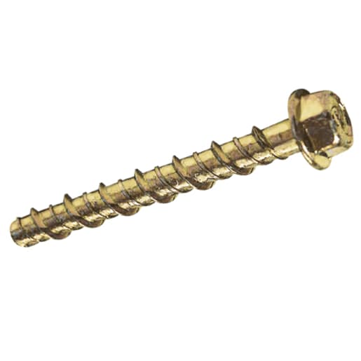 Thunderbolt Hexagon Flange Head Bolt 100 x 6mm Zinc Yellow Passivated