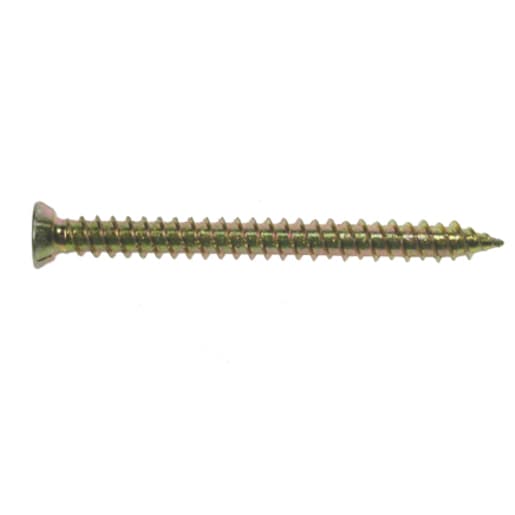 Thunderbolt Hexagon Head Concrete Screw 12 x 130mm Zinc & Yellow Passivated Pack of 25