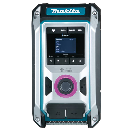 Makita DMR115 Multi-Volt CXT/LXT AC DAB Plus Bluetooth Jobsite Radio