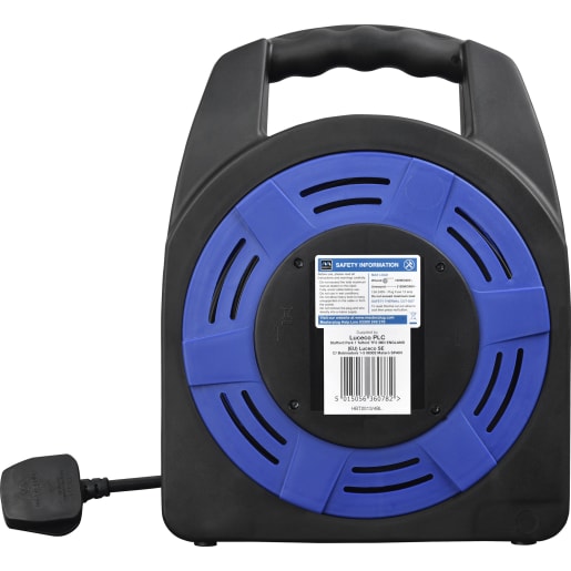 Masterplug Four Socket 13A Large Cassette Reel with 20m Cable