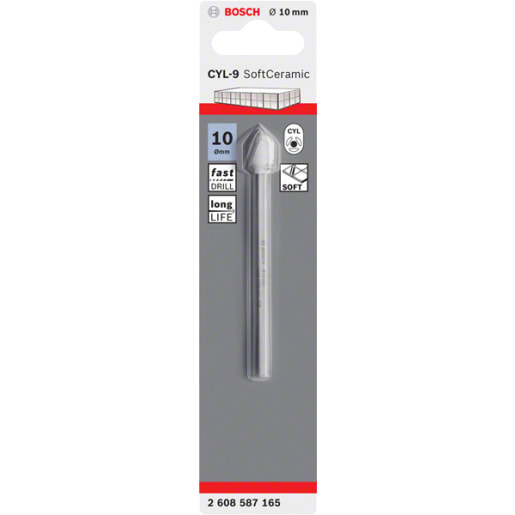 Bosch CYL-9 Ceramic Tile Drill Bit 90 x 10mm Silver