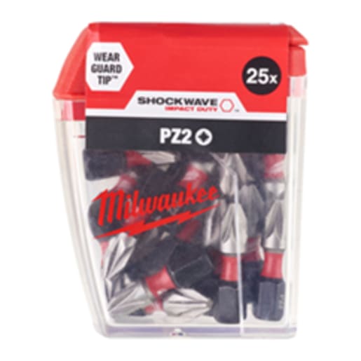 Milwaukee® SHOCKWAVE™ Impact Phillips Bit PH2 2 - 25 Pack – Great