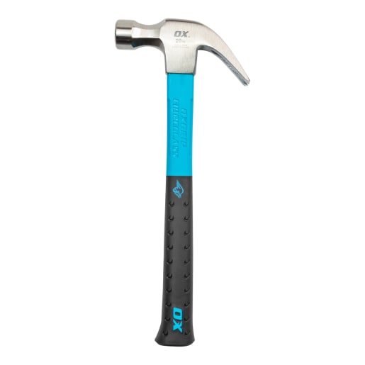 OX Pro Fibreglass Handle Claw Hammer 20oz