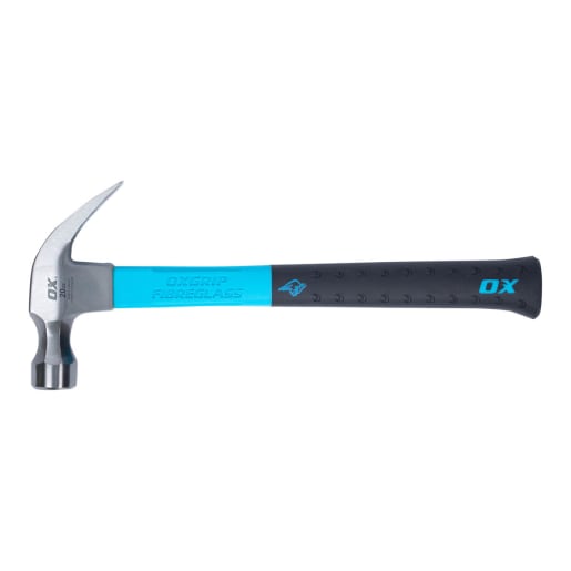 OX Pro Fibreglass Handle Claw Hammer 20oz