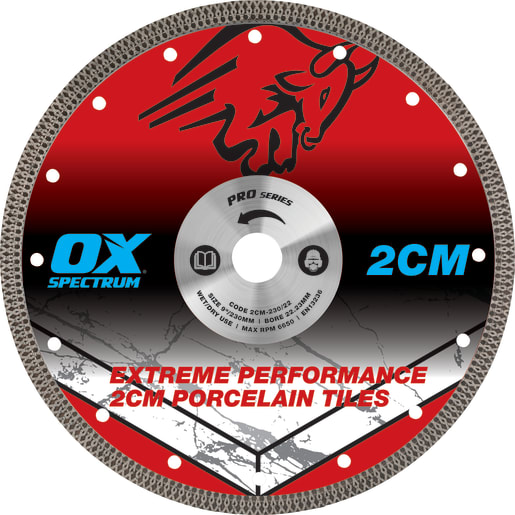 OX Pro 2CM Porcelain Cutting Blade 230/22.23mm