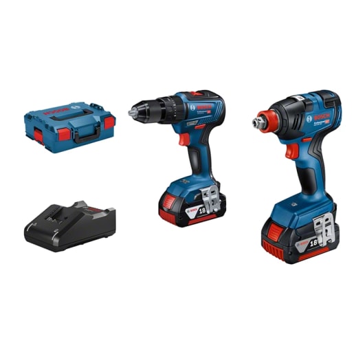 Bosch 06019J2270 18v BL Combi Drill Impact Wrench Twin Pack Kit