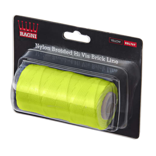 Ragni Hi Vis Nylon Braided Yellow Brick Line 76m