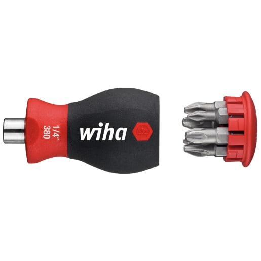 Magnetic SoftFinish® Stubby Screwdriver with Bit Magazine (PH, PZ)