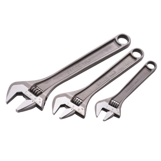 Bahco Adjustable Wrench Set - 3 Piece (6/8/10 Inches)