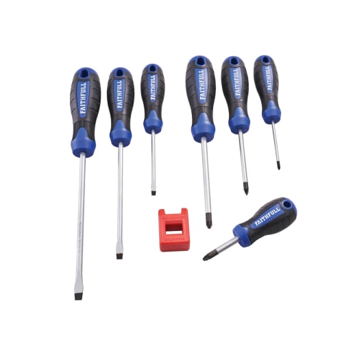 Faithfull Screwdriver Set - Soft Grip (8 Piece)