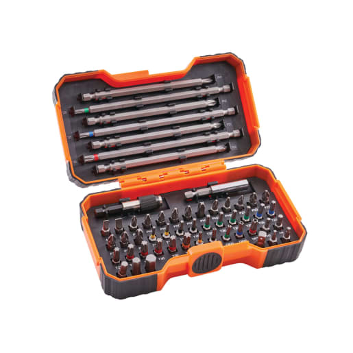 Bahco Screwdriver Bit Set - Colour (54 Piece)