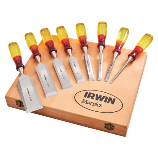 Marples Chisel Set In Wooden Case - 8 Piece