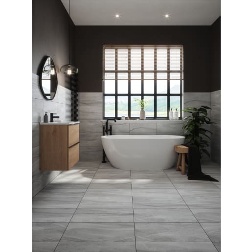 Verona Sahara Grey Matt Glazed Porcelain Wall & Floor Tile 300 x 600 x 9mm 1.25m2