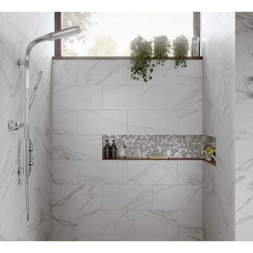 Verona Kendal Bianco Glazed Porcelain Wall & Floor Tile 300 x 600 x 7.5mm 1.26m2