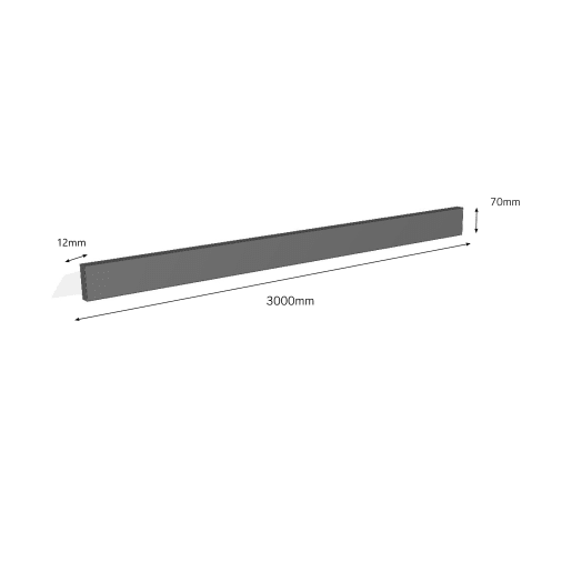 Jewson Black Slate Laminate Upstand 3m x 70 x 12mm Post Formed