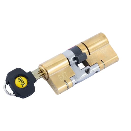 Yale Platinum 3 Star Euro Cylinder 100mm L Brass