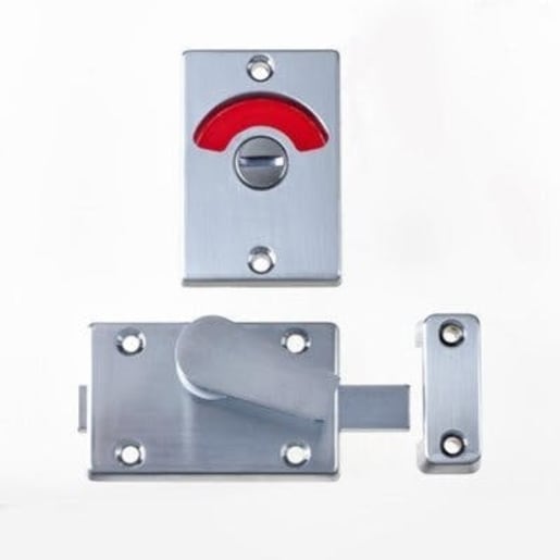 Privacy Lock with Occupancy Indicator in Satin Chrome