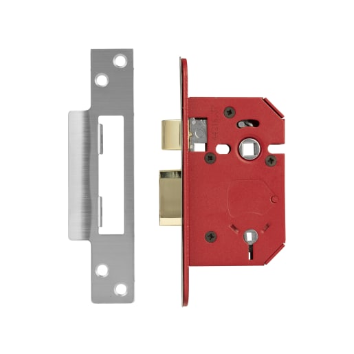 Union 22EU StrongBolt Mortice Bathroom Lock 81mm Stainless Steel