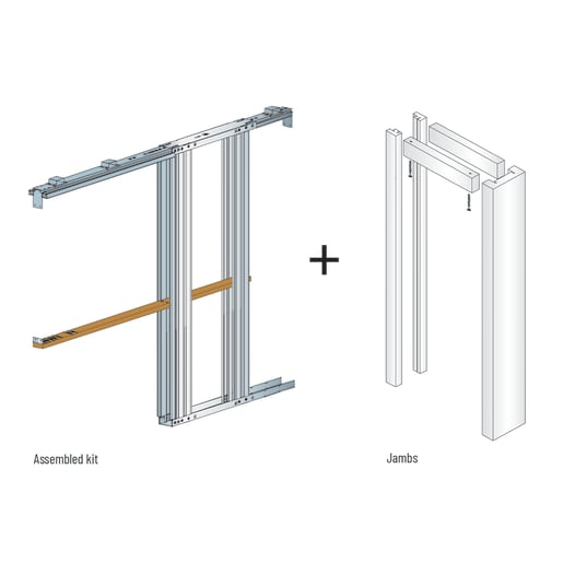 Flusso Single Pocket Door Kit for 610mm, 686mm, 762mm x 1981mm Doors